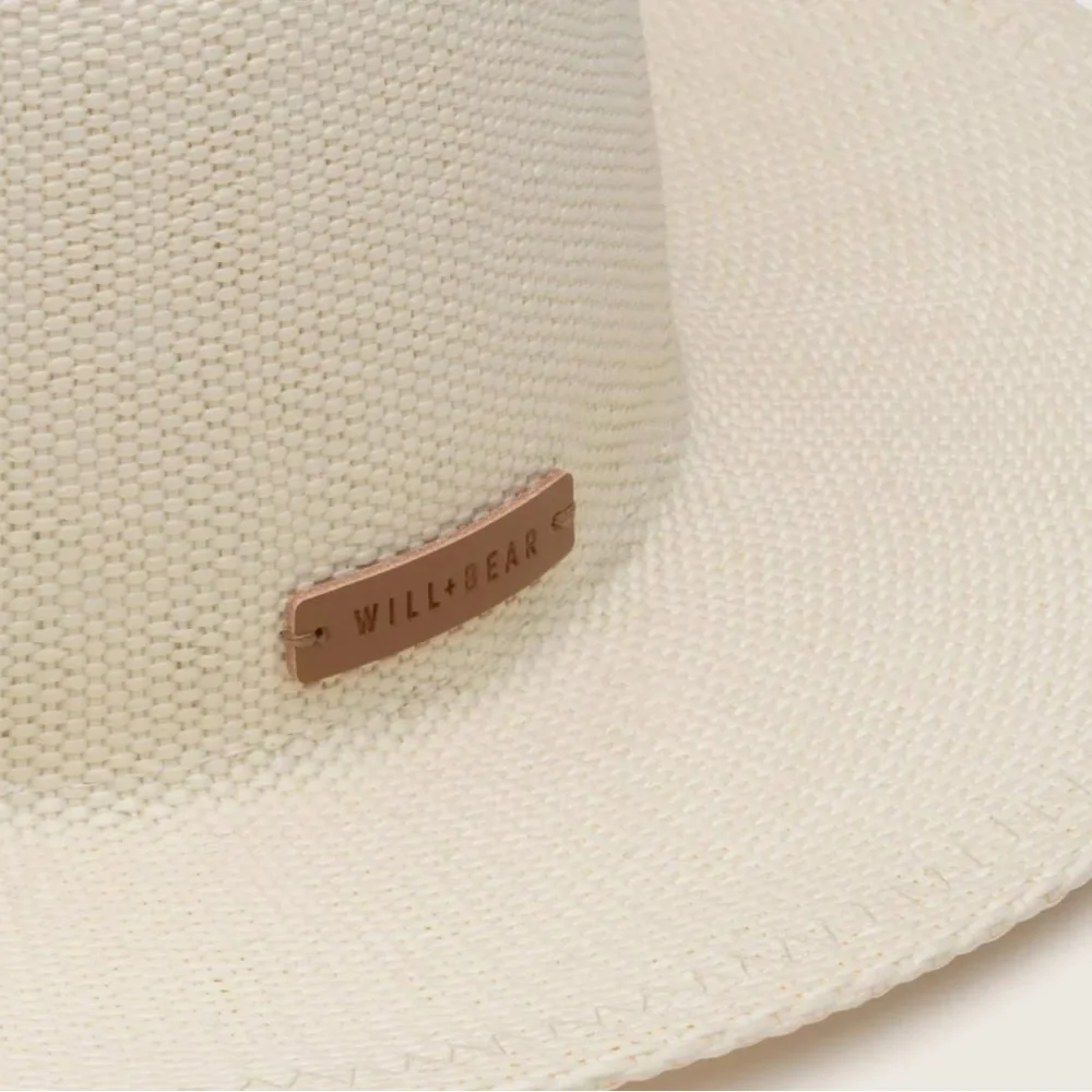 Will + Bear | Calloway Bone White Straw Felt Fedora Hat Outdoor Adventure Unisex